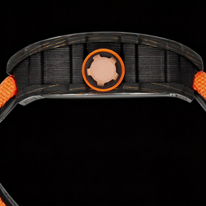 Reloj de Pulsera de Fibra de Carbono con Forma de Barril en Negro y Naranja, Colección Clásica Tourbillon, Regalo Navideño para Hombres de Negocios y Coleccionistas - Product Image 4
