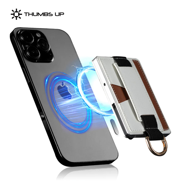 THUMBS-UP PU Leather up to 6 Cards RFID Blocking Magnetic LORZOR MagSafe Wallet M1 for All Phone