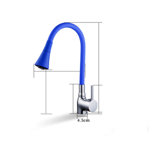 Moderno Macaron multicolore Silicone tubo di gomma <span class=keywords><strong>rubinetto</strong></span> acqua calda miscelatore lavello cucina flessibile tirare Torneira cucina - Product Image 5