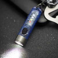 STARYNITE Senter LED Mini Saku Berkualitas Tinggi Super Ray 300 Lumens, Dapat Diisi Ulang via USB, Lampu Senter Gantungan Kunci