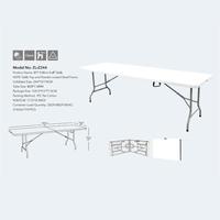 Vente chaude d'usine Portable 4FT/5FT/6FT/8FT Table pliante de salle à manger en plein air pratique Table pliante pour fête pique-nique mariage