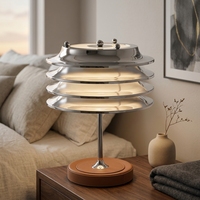 Lampe de table de luxe en forme de croissant, lampe de chevet moderne, éclairage d'ambiance chaleureux pour chambre à coucher et salon