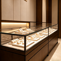 Vitrine à bijoux en verre LED antivol, forme d'arche personnalisée, écologique, couleur personnalisée pour magasin de bijoux haut de gamme