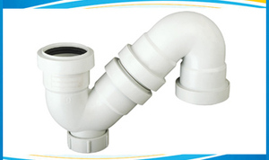 (1 Paquete) Sifón en U Blanco de 1 1/2 Pulgadas para Baño y Cocina, <span class=keywords><strong>Kit</strong></span> de Drenaje Tubular con Adaptador Roscado y Arandela de TPE Azul Fácil de Instalar - Product Image 3