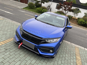 ลิ้นกันชนหน้าคาร์บอนไฟเบอร์ สำหรับ Honda Civic SI Hatchback ปี 2016-2021 ชุดแต่งกันชนหน้า ดิฟฟิวเซอร์  อุปกรณ์ตกแต่งรถยนต์ - Product Image 2
