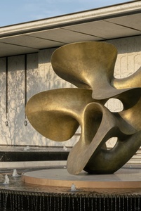 Escultura de Flores Abstracta con Acabado <span class=keywords><strong>Bronce</strong></span> Personalizado, Arte Metálico para Exteriores, Decoración de Paisajes Comerciales - Product Image 2