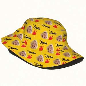 Chapeau Bob Personnalisé avec Photo et Motif Écossais pour Hommes – Idéal pour l'Été, la Plage, les Festivals et comme Cadeau d'Halloween - Product Image 3