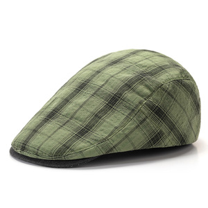 Wholesale Spring Summer Men Women Cap Vintage Plaid Artist <strong>Painter</strong> Beret Hat Male Female Ivy Flat Cap Adjustable Beret Caps - Product Image 4