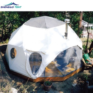 Dôme géodésique transparent pour le camping d'<span class=keywords><strong>hiver</strong></span>, diamètre 6 m et 15 m, pour les activités de plein air - Product Image 2