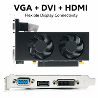 Carte graphique GTX 750 Ti 2 Go GDDR5 128 bits, profil bas, double ventilateur, GPU gaming pour PC de bureau, pièces d'ordinateur GTX750Ti