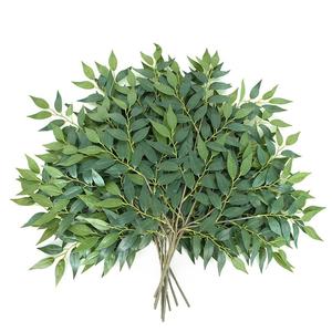 <span class=keywords><strong>Hojas</strong></span> Artificiales Verdes para Jardín, <span class=keywords><strong>Hojas</strong></span> de Banyan de Aspecto Real, Ramo Artificial Colorido, <span class=keywords><strong>Hojas</strong></span> Artificiales a Granel para Decoración de Paredes - Product Image 1