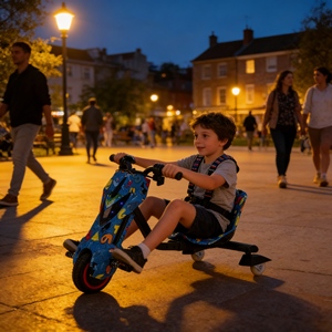 Vente en gros d'usine, scooter à trois roues électrique pour enfants, antidérapant, pour les jeux en plein air, cadeau de dérive - Product Image 2