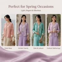 Veste courte réversible en soie de mûrier teinte végétale pour femme, motif vague chinoise, nouveau style chinois, cardigan en soie pour le printemps