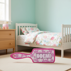 Cepillo para el Cabello Noemi Rosa con Flores Personalizado para Niñas - Product Image 3