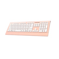 Keyboard nirkabel bahasa Inggris Bahasa Arab kustom Keyboard nirkabel 2.4ghz Laptop LED Usb disesuaikan mekanik ABS busur Keyboard Mini
