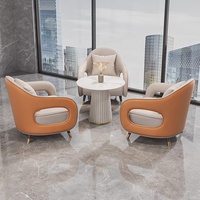 Table de négociation compacte de luxe moderne avec 4 chaises pour bureaux de vente et réceptions