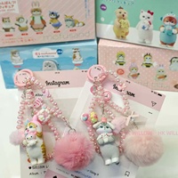 Llaveros Metálicos Personalizados Hechos a Mano de Sanrio, Lindos Accesorios de Peluche para Teléfono Móvil, Varios Colores, Venta al Por Mayor