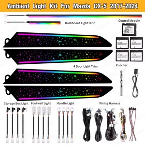 ICarsin para Mazda CX-5 <span class=keywords><strong>CX5</strong></span> 2017-2024, Luz Ambiental Dinámica Estilo Estrella, Iluminación LED Interior para Auto, Accesorios de Mejora de Estilo OEM - Product Image 2