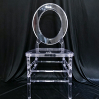 Chaises empilables en acrylique léger, design cristal transparent, pour événements intérieurs et extérieurs – Offre Spéciale