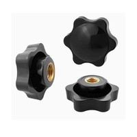 M6 M8 M10 Ecrou de bouton étoile Torx noir Poignée en plastique Ecrou de pouce