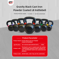 Kettlebell en fonte enduite de poudre personnalisée directement de l'usine, poids libres de gymnastique de style LB