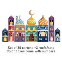 Calendrier de l'Avent Ramadan : Décorations 30 Jours, Boîtes Numérotées DIY, Compte à Rebours Aïd Moubarak, Coffrets Cadeaux en Papier pour le Ramadan