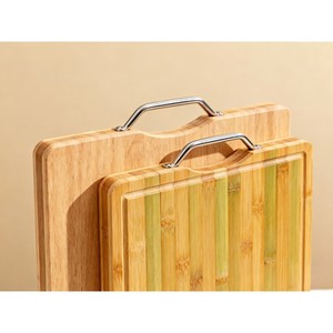 Planche à découper rectangulaire en bambou et bois écologique, antibactérienne, avec trou de suspension, 40 cm - Product Image 4