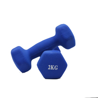 Pasokan pabrik Topton OEM grosir Dumbbell kustom 10Kg besi cor warna-warni Dumbbell Neoprene