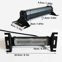 Luz LED estroboscópica DE EMERGENCIA ámbar blanco 12V Barra de luz de advertencia de parabrisas cubierta de tablero luz intermitente lámpara de seguridad de peligro para vehículos