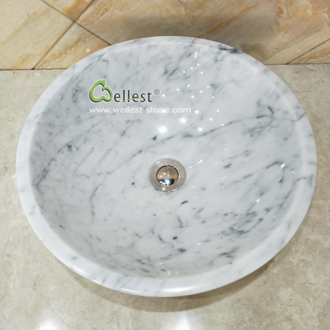 Китайская Фабрика Cararra, раковина из белого мрамора, раковины из натурального камня