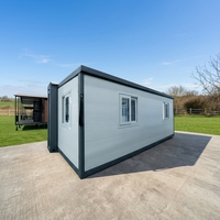 Conteneurs pliables et extensibles de 20 pieds pour villa préfabriquée résidentielle isolée, maison modulaire préfabriquée pour ADU résidentielle en arrière-cour