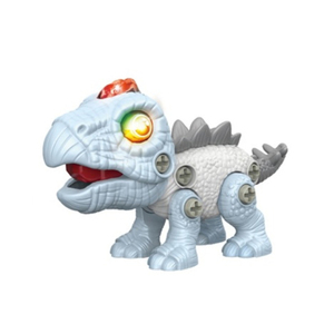 Autres jeux de rôle et jouets éducatifs pour la petite enfance : petit stégosaure en plastique à assembler soi-même, jouets dinosaures marcheurs avec lumières et sons - Product Image 1