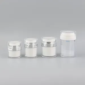 15g 30g 50g 100g Custom Cosmetic SkinCare Packaging Acrylic Matte Pink Airless Cream Pump Jar Lotion Serum Bottle Frosted