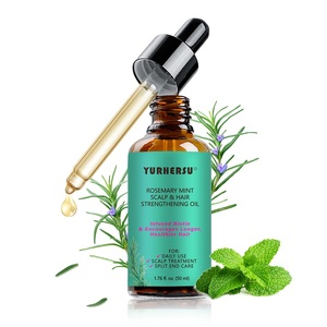 YURHERSU Olio Essenziale Biologico Nutriente e Lisciante per Capelli con Rosmarino, Menta e Olio di Ricino, Olio per la Crescita dei Capelli <span class=keywords><strong>50ml</strong></span> - Product Image 1