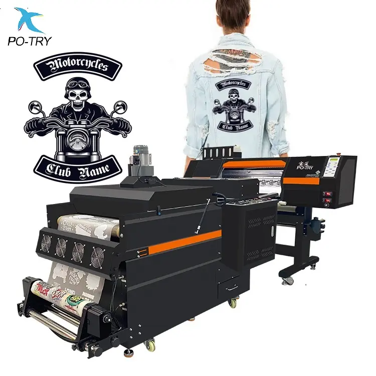 PO-TRY Лидер продаж I3200 печатающая головка с высокой скоростью печати DTF печатная машина с Порошковым встряхиванием