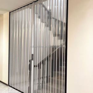 <span class=keywords><strong>Porte</strong></span> pliante en alliage d'aluminium au design moderne, avec plaque en acrylique givré transparent, étanche, pour vente en gros - Product Image 1