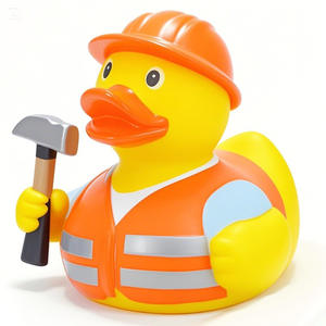 Suministro directo de fábrica Little Yellow Duck Toy Worker Police Duck Career Duck Doctor Bombero Programador Juguetes de baño - Product Image 4