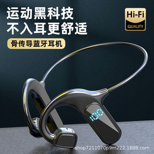 Écouteurs Bluetooth à conduction osseuse, chargement Type C, 5.0, sans fil, pour le sport, noirs, unisexes, résistants à la transpiration - Product Image 2
