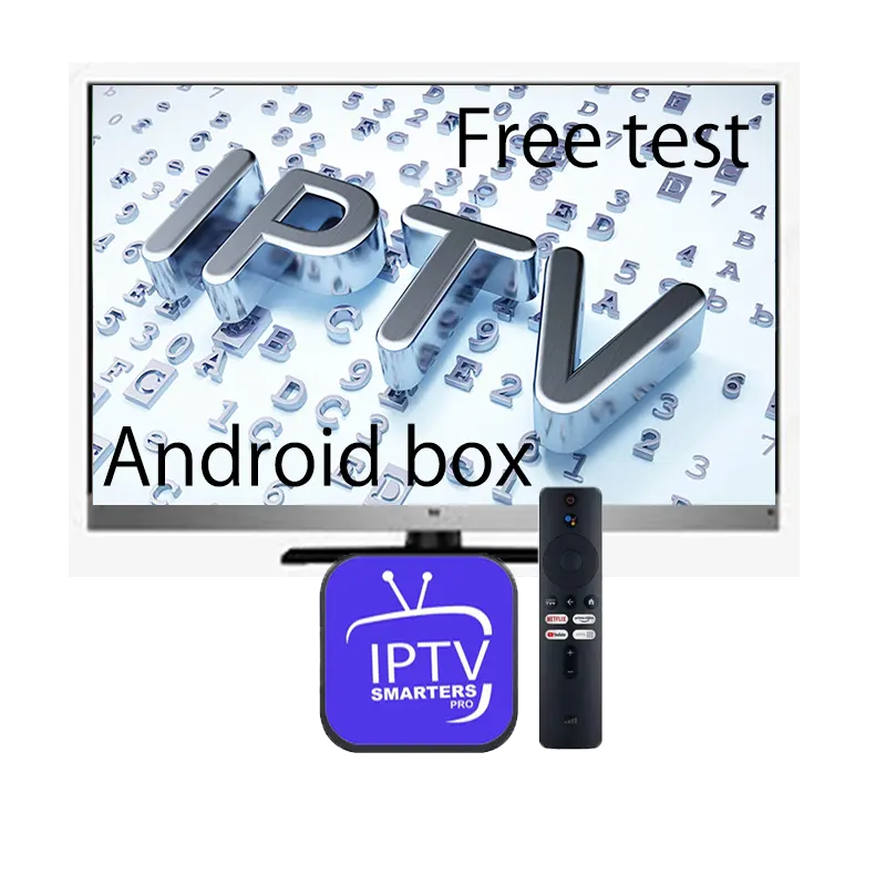 בדיקה חינם הטובה ביותר אנדרואיד 4K IPTV תיבת טלוויזיה חכמה 12 חודשים בדיקה חינם מנוי Iptv פאנל משווק חכמים IPTV