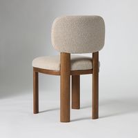 Chaise de salle à manger commerciale de luxe moderne, en bois, rembourrée, style nordique, pour restaurant, café, hôtel