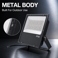 Projecteur LED mural extérieur 100W IP65 AC220V en aluminium, température de couleur 3000-6500K, dissipateur thermique compact pour ferme et aire de jeux