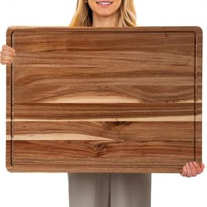 Tabla de Cortar de Madera de Acacia Personalizada, Bandeja Grande para Servir en la Cocina, para Charcutería, Quesos <span class=keywords><strong>y</strong></span> Aperitivos, Preparación de Alimentos Multifuncional - Product Image 1