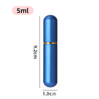 Tube inhalateur rond et fin avec revêtement en verre, boîtier en aluminium de 9,2 cm, flacon d'aromathérapie nasal rechargeable pour huile essentielle