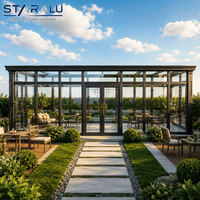 Verrière de jardin haut de gamme quatre saisons avec structure en aluminium pour extension de l'espace de vie extérieur