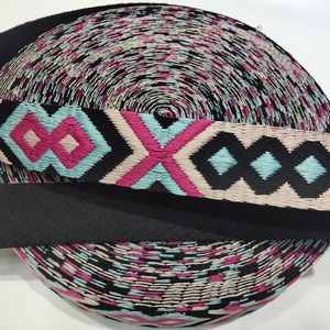 2 inch dệt Jacquard dân tộc phong cách Polyester cho ba lô Messenger Túi dây đeo - Product Image 4