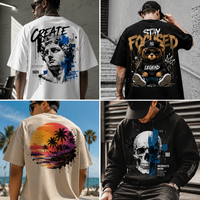 Transferts thermiques DTF personnalisés pour t-shirts, sweats à capuche, sweats-shirts, impression couleur intégrale à repasser pour vêtements, habillement et textiles
