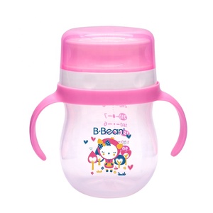 Gobelet d'apprentissage 360° pour enfants, en PP et silicone, 10oz/300ml, sans BPA, qualité alimentaire, écologique, dessin animé, large ouverture, poignée, débit moyen, 0-12 mois - Product Image 1