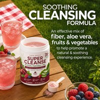 Super Cleanse Poederdrank Dagelijkse Spijsverteringsondersteuning met 35 Fruit, Groenten & Aloë Vera Vezelsupplement voor Darmgezondheid & Detox