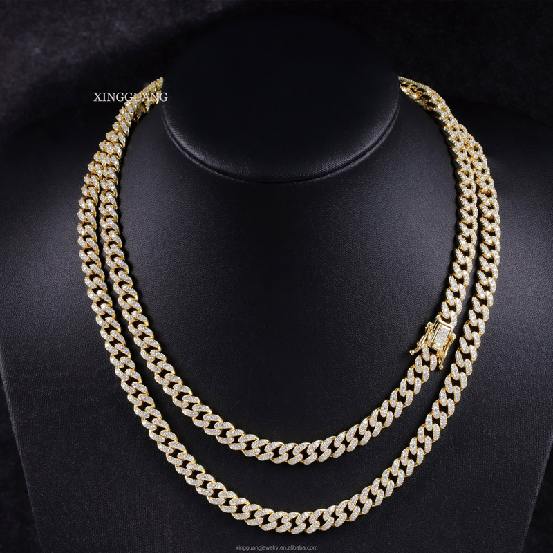 Popular 3rows Heavy Silver Chain Luxury