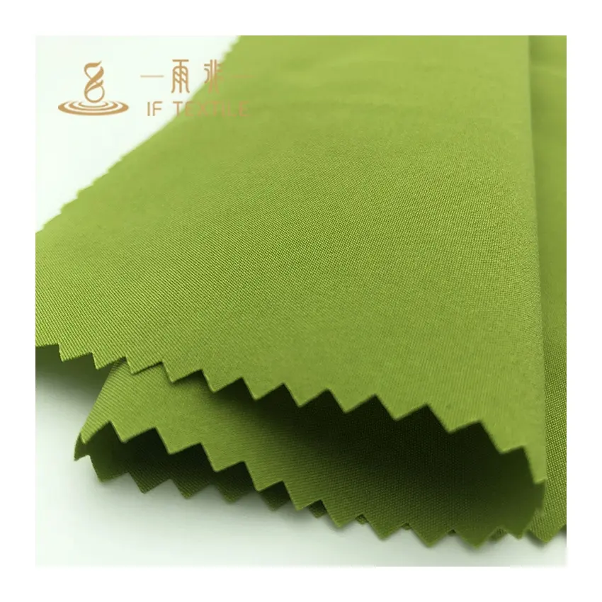 chinese factory polyester plain weave 140gsm water resistant stretch no elastane jacket fabric waterproof